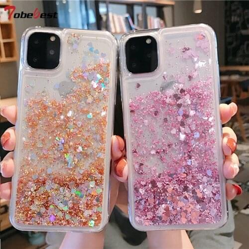 Glitter Liquid Case For iPhone 11 X XS XR XS Max 8 7 6 6S Plus Silicone Cases Dynamic Qicksand Star Back Cover For iphone 11