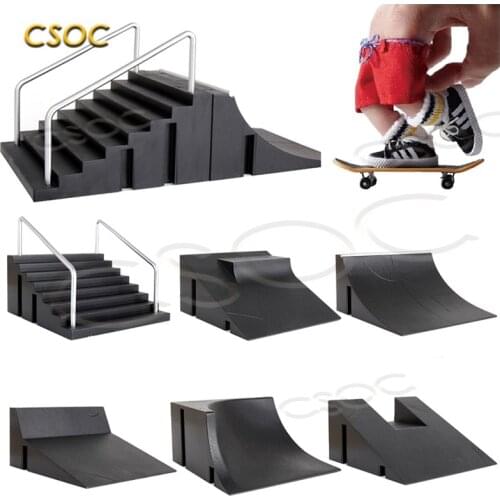 CSOC Finger Skateboards Skate Toy Park Ramp Set Tech Practice Deck Funny Interior Extreme Sport Fingers Training Toys Games