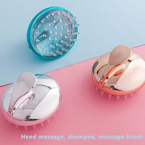 Spa Hair Brush Silicone Shampoo Wide Tooth Comb Scalp Hair Washing Comb Scalp Massage Slimming Soft Brush Head Body Massage