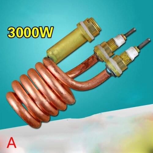 Spiral heating element heating tube water heater, namely electric hot water tap spring tubular water heater copper 3000w