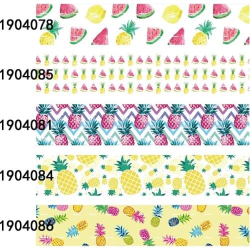 FLRARIBBON Free shipping watercolor watermelon pineapple printed ribbon