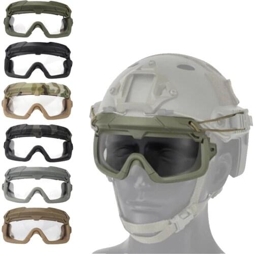 Tactical Airsoft Paintball Goggles Windproof Anti Fog CS Wargame Protection Goggles Fits for Tactical Helmet