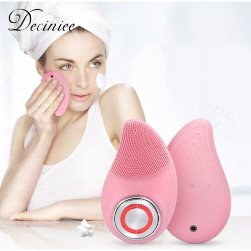 Sonic Facial Cleansing Brush Silicone Electric Face Brush with 3 Function Modes Gentle Exfoliating Face Deep Cleansing Massaging