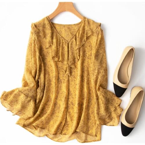 Желтые блузки WDDFLOWER China At AliExpress