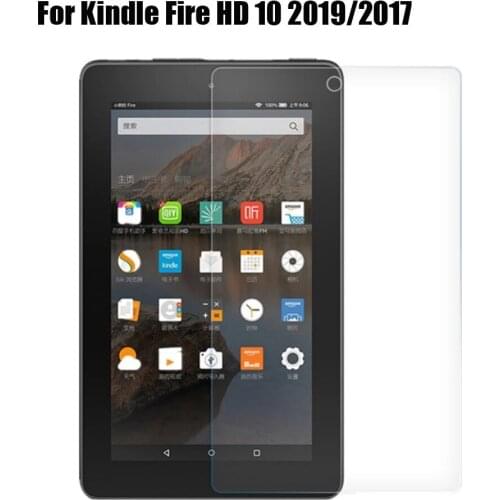 Tempered Glass For Amazon Kindle Fire HD 10 2017 2019 HD10 10.1'' Tablet Screen Protector Full Coverage Premium 9H Glass Film