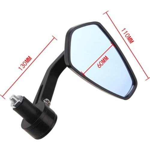 1 Pair Universal 7/8" Bicycle Rear View Side Aluminum Bike Mirror Handle Bar End 360 Degree