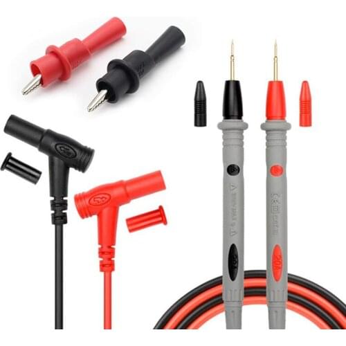 1 pair of universal cable test cable silicone for digital multimeter test test pen, current 20 a, with 2mm test alligator clip