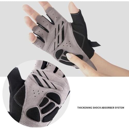 1Pair Cycling Half-Finger Gloves Anti Slip Outdoor Sports Sun Protection Cycling Gloves Wear-resistant Sport Bicycle Accessories