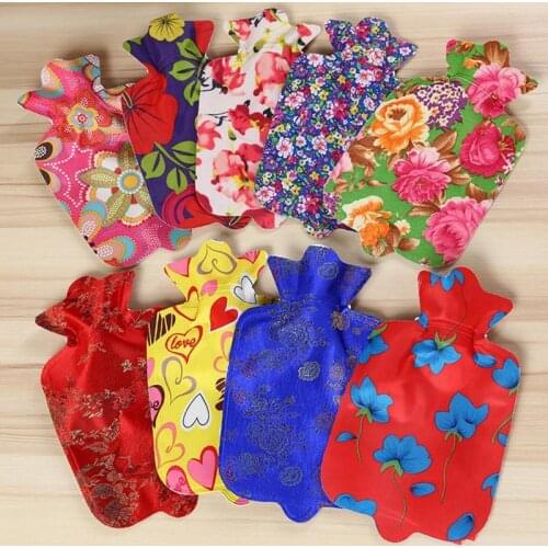2019 Water-Filled Hot Water Bottle Floral Printed Warm Water Bag Hand Warmer Explosion-proof Portable Hot Water Bottles Bags