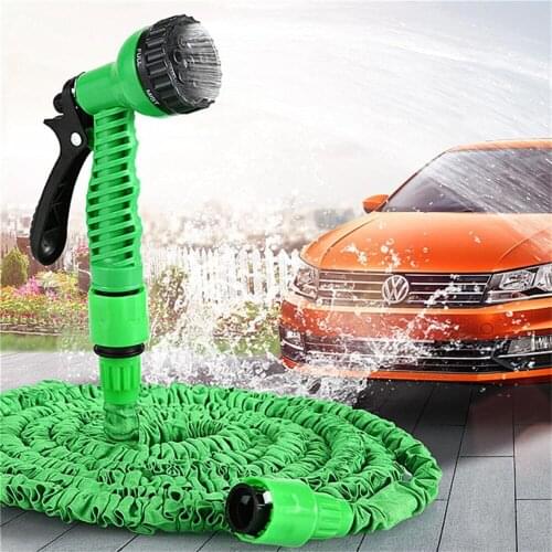 25-200FT Flexible Car Water Gun Magic Garden Hose Washer Hose Pipe Watering Spray Gun Sprinkler Cleaning Tool