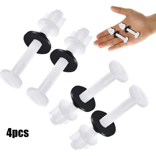 4pcs 3/8-inch Plastic Toilet Seat Hinge Bolts And Nuts Washers For Top Mount Toilet Durable Use POM Water Tank Screw
