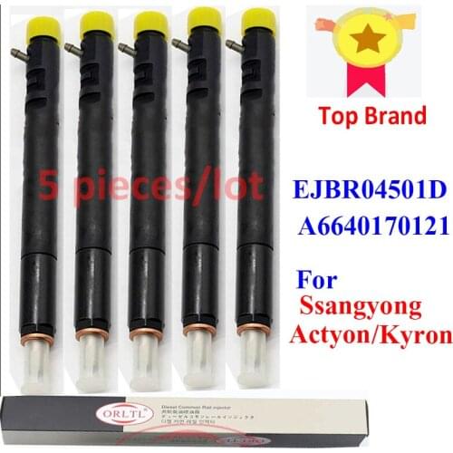 5PC New Diesel Injector EJBR04401D EJBR03401D EJBR04501D EJBR02601Z EJBR04701D A6650170121 A6640170222 For SSANGYONG Euro4/3