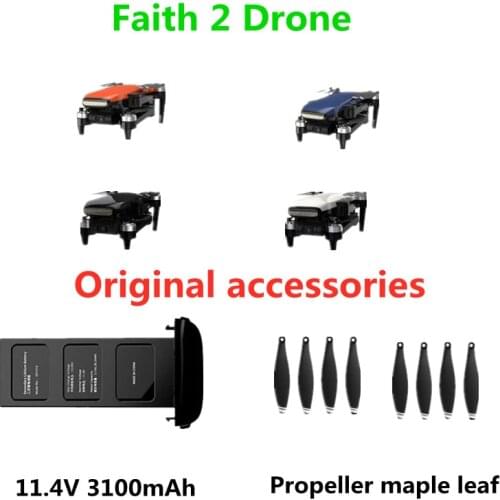 Faith 2 Drone Battery Original Accessories 11.4V 3100mAh Propeller Blade For Faith 2 Quadcopter Spare Parts Flight 35 Mins