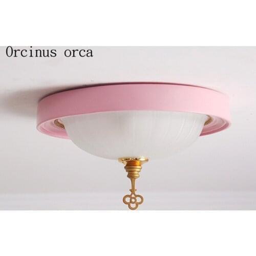 American lucky gold key ceiling lamp bedroom cloakroom childrens room minimalist glass childrens lamp free shipping