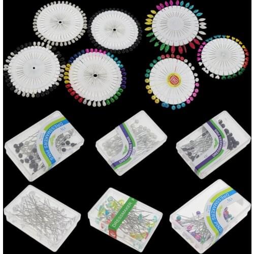 Mixed/black/whit Pearl locating pins patchwork sewing pins positioning needle garment accessory DIY color Kintted Fixed needle