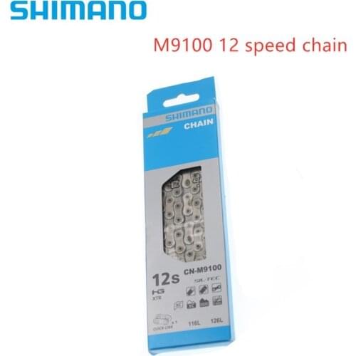 SHIMANO XTR M9100 chain 11/12 Speed MTB Mountain Bike Chain M9100 116L 126L 138L with Quick Link 1 Pair