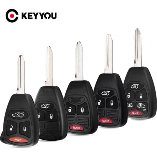 KEYYOU 10X Remote Car Key Shell Case For Chrysler 300 Aspen Dodge Dakota Durango For Jeep Grand Cherokee Commander Fob Auto Key