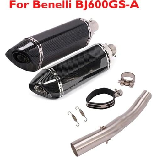 BJ600GS-A Motorcycle Exhaust Muffler Escape Tip Silencer Connector Section Link Tube for Benelli BJ600GS-A