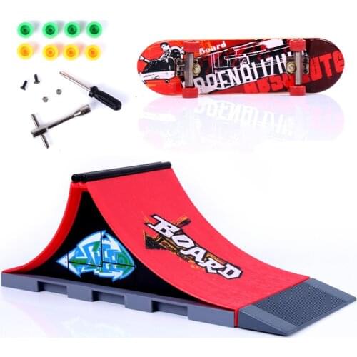 Fingerboard Toys Finger Skateboards Skate Park Ramp Parts for Tech Practice Deck Children Gifts Set Sport Game for Kids Children