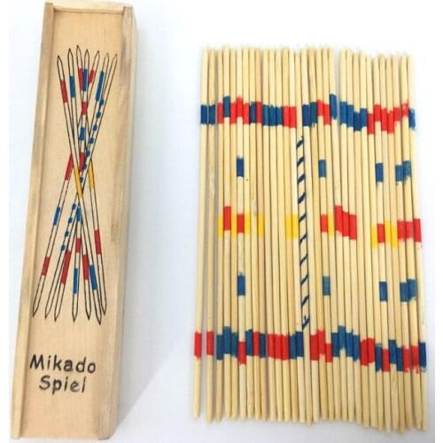 2-4 Year Kids Baby Educational Wooden Math Toy Mikado Spiel Pick Up Sticks Kids Number Counting Montessori Classical Toys
