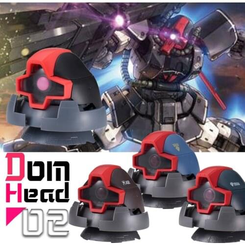Spot Bandai GUNDAM Capsule Toy Precision Modeling Big Demon Head DOM Head Char Cardo Three Stars Assembly 02