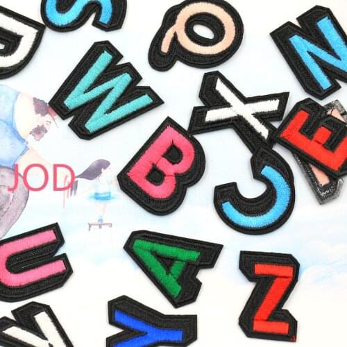 JOD Name Patch on Clothes Stickers Letters Iron on Patches for Clothing Iron Applique Fabric Letter Embroidered Applications