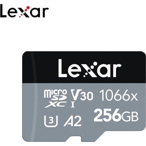Original Lexar Professional 1066x 64G 128GB 256GB Micro SD SDXC High Speed TF Card V30 A2 Memory Card For 4K Drone Sports Camera