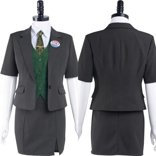Loki Cosplay Costume Women Uniform Skirt Outfits Halloween Carnival Suit