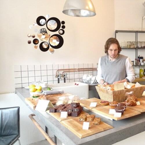 GZ019 Creative 3D Acrylic Study Bedroom Living Room Wall Clock