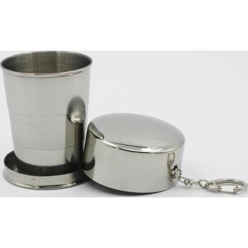 75ML Small Bottle Mini Outdoor Stainless Steel Camping Folding Bottle Traveling Telescopic Bottles