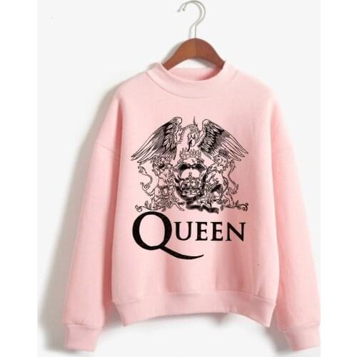 Freddie Mercury Hoodie Men/women Harajuku 2019 Sweatshirt Female Pink Pullover Tops Queen Band Hooded Streetwear Clothes Hip Hop