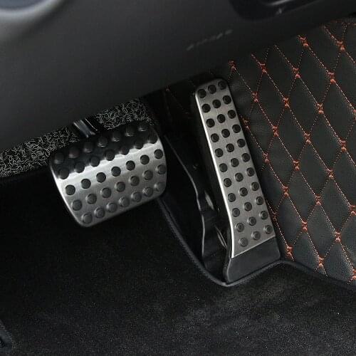 Stainless Steel NO DRILL Car Fuel Brake Foot Pedal for Mercedes Benz AT/MT C E S GLK SLK CLS SL Class W203/W204/W211/W212/W210