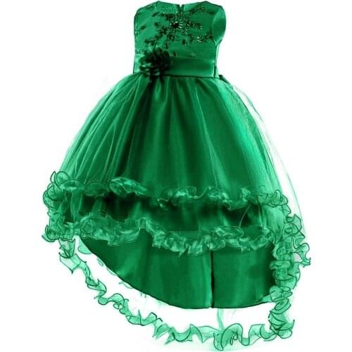 2020 new fashion childrens clothing Dress Girls Dresses Trailing Princess Lace Stage Costume