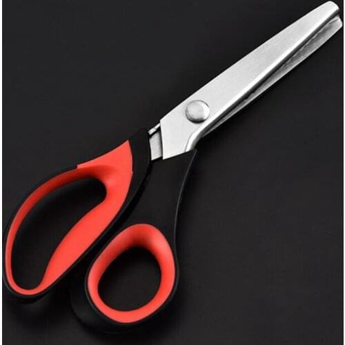 Dressmaker Scissors Zig Zag Cutting Scissors For Sewing Tailor Pinking Shears Scissors Leather Cut Craft Fabric Textile DENIM