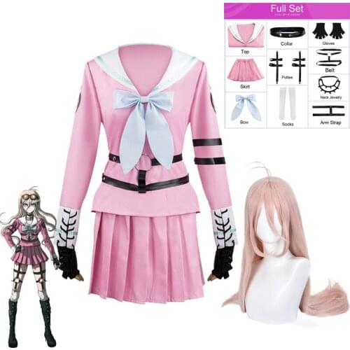 Costume Miu Iruma Cosplay Wigs Danganronpa V3:Killing Harmony Women Sailor Suit Halloween Carnival Uniform Sets Free Accessories