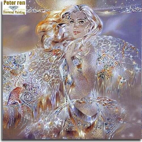 Peter ren Diy Diamond mosaic Full Embroidery crafts painting Cross stitch kit girl 3d square Rhinestone Paintings Stealth beauty