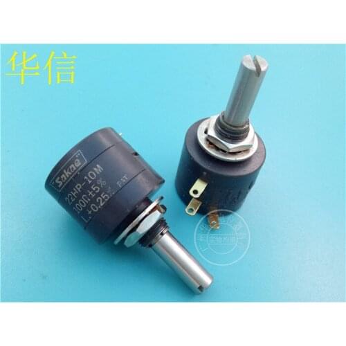 Used Japan SAKAE 22HP-10M 100R 50K multi-turn potentiometer handle length 25MM switch
