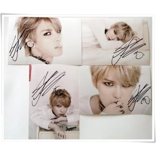 TVXQ Kim Jae Joong Jae Jung autographed signed photo 4 photos set new korean freeshipping