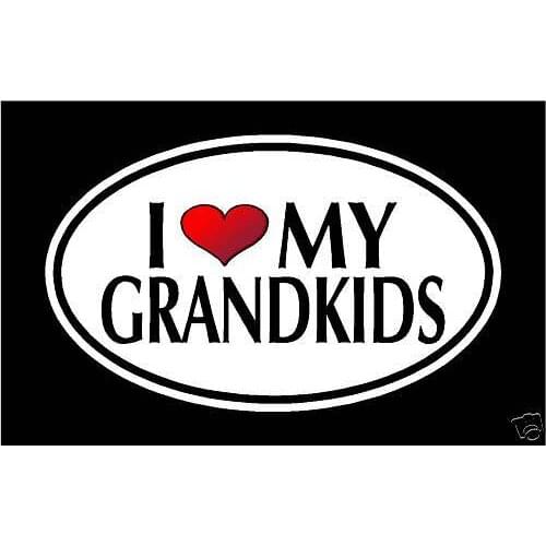I LOVE MY GRANDKIDS Vinyl Decal Sticker Motorcycle Accessories KK Vinyl Decals Waterproof PVC JDM Deco Meterial