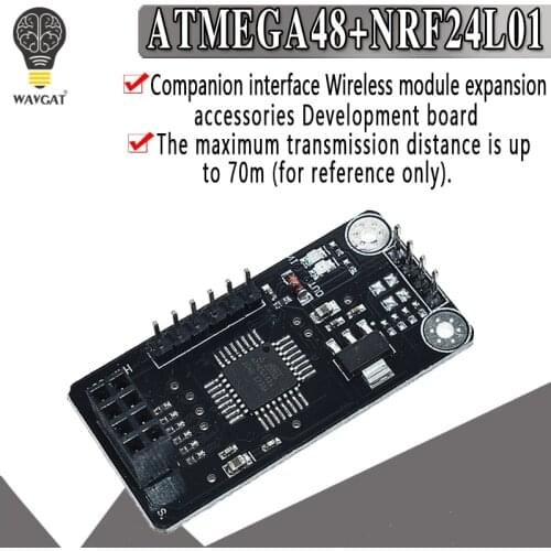 WAVGAT NRF24L01 Socket Adapter plate Board ATMEGA48 wireless Shield module SPI to IIC I2C TWI Interface