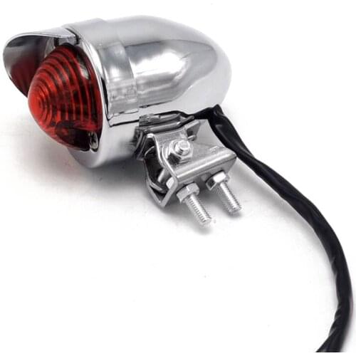 1 PC Red 12V LED Adjustable Cafe Racer Style Stop Tail Lights Motorbike Brake Rear Lamp Motorcycle Taillight for Chopper