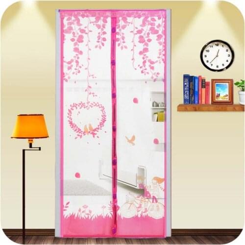210x90/100cm Magnetic Door Curtain Mesh Anti Insect Mosquito Fly Mesh Cover Bicycle Couples Mesh Curtain Practical Decoration
