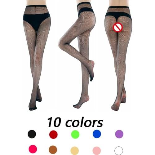 Women Long Stockings Fishnet 10 Colors Jeans Sexy Mesh Tights High Waist Cheap Pantyhose Fish Net Thin Female Glamour Taste Red