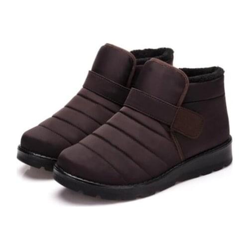 Winter mens snow boots waterproof warm buckle cotton boots