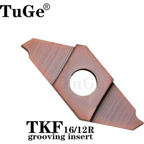 10pcs TKF12R100 TKF16R150 200 Grooving Turning Tools Carbide Inserts Blade for Small Part Stainless steel Machining Cutting