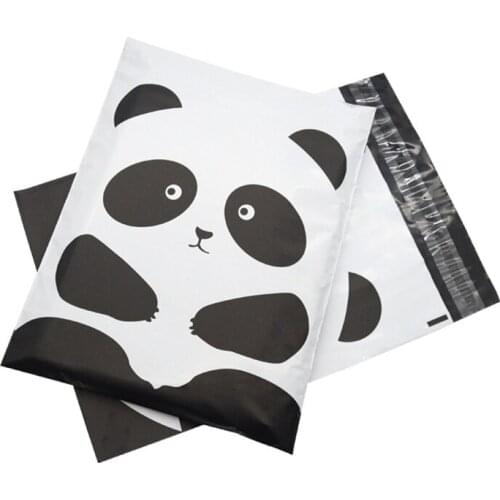 100Pcs 25.5x33cm Cute Courier Storage Bag Plastic Shipping Mailing Bags Self Adhesive Logistics Packaging Bag Clothes Pouches