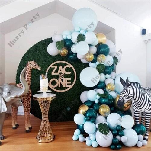 152Pcs Balloon Garland Arch Kit Balloon Birthday Party Wedding Decoration Double Layer Green Baby Shower Boy Background Baloon