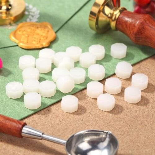 60/100pcs Octagon Sealing Wax Beads Seal Stamp Beaded Waxes for Wedding Vintage Craft Decor Card Making Tools