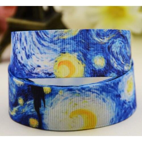7/8'' 22mm,1" 25mm,1-1/2" 38mm,3" 75mm Painting Printed grosgrain ribbon party decoration 10 Yards X-02520