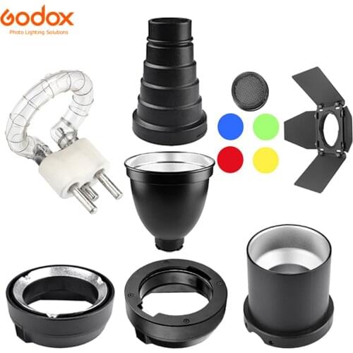 Godox AD300Pro Flash Light Accessories Bulb Snoot Honeycomb Barndoon Reflector Elinchrom Broncolor Profoto Mount AD-AB Adapter